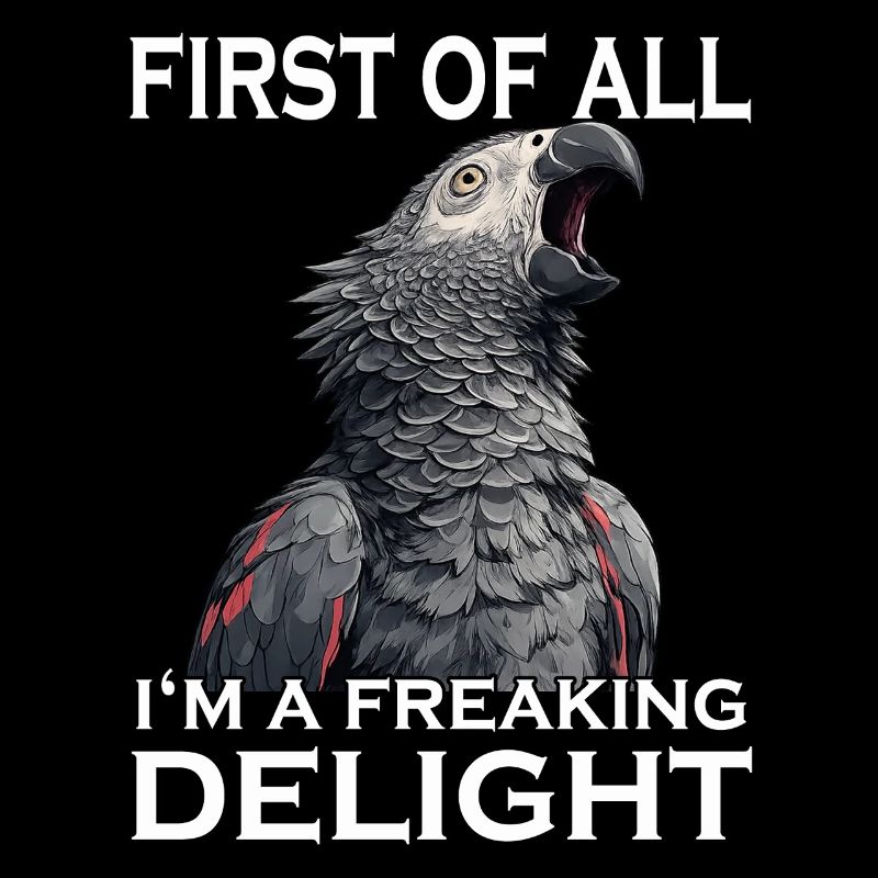 Naughty Grey Parrot Sarcasm Funny Parrot