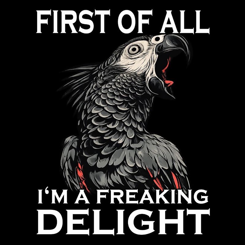 Sarcastic African grey parrot funny bird parrot