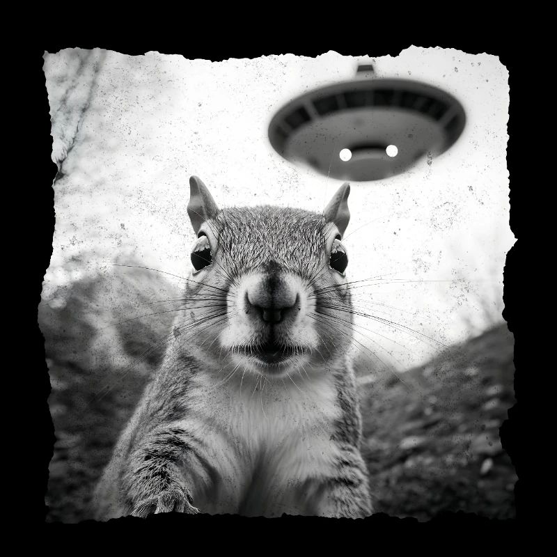 Alien Eichhörnchen Begegnung – Lustiges Sci-Fi