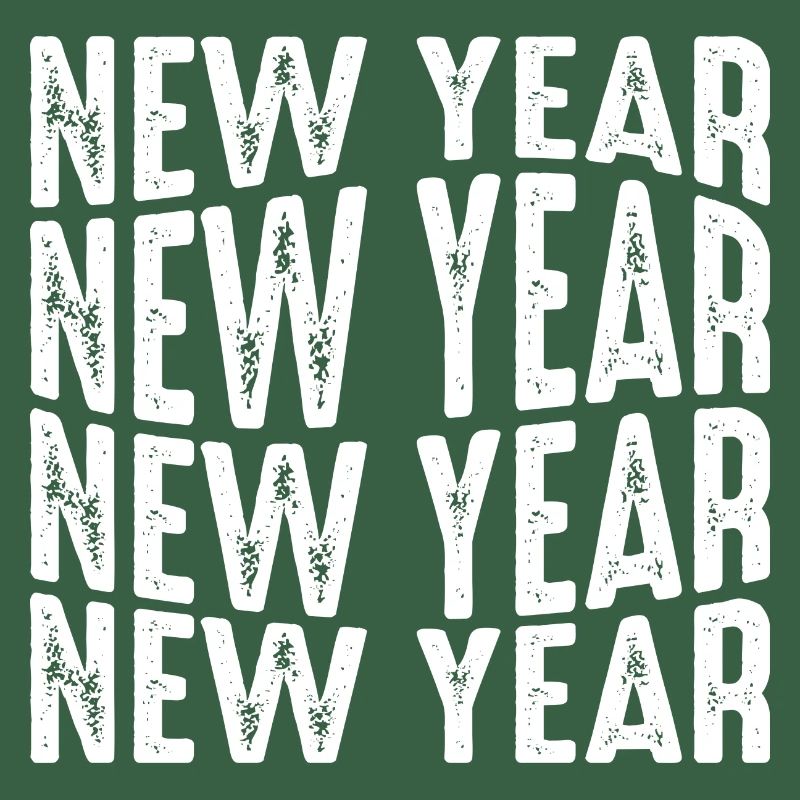 New Year Repeated Text Pattern