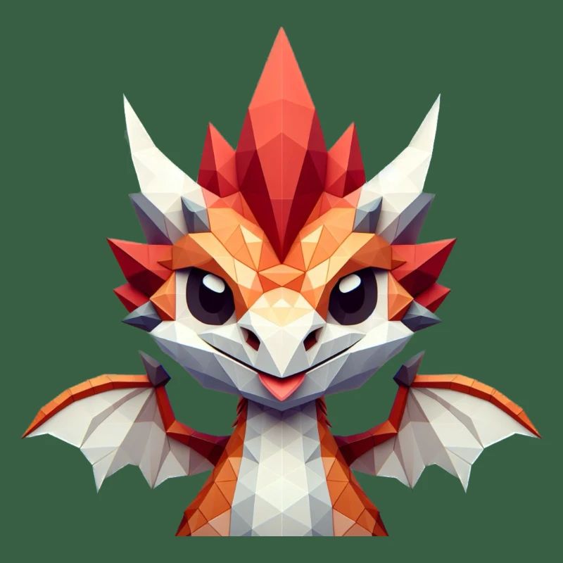 A small dragon in polygon style