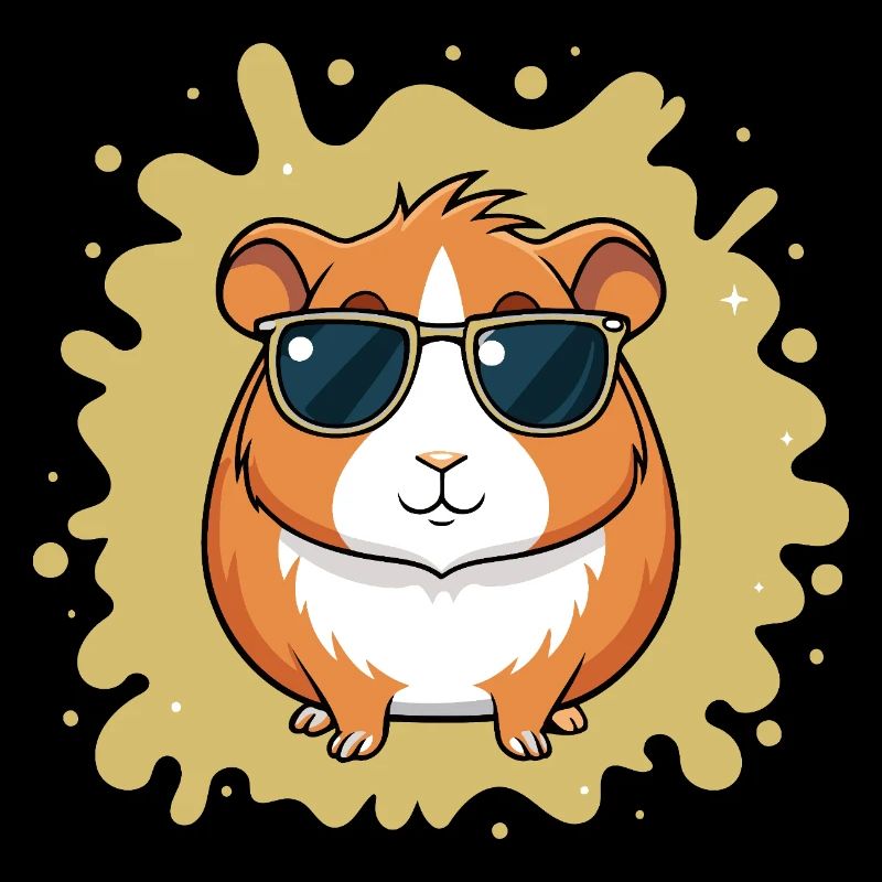 Hamster Cool avec Lunettes de Soleil