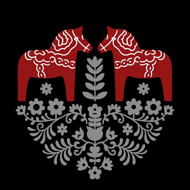 Dala Horse – Folklore scandinave en gris