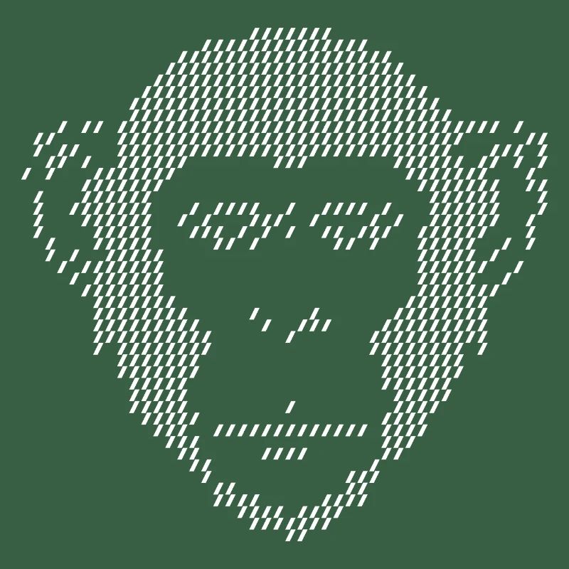 Pixel Monkey Halftone Art