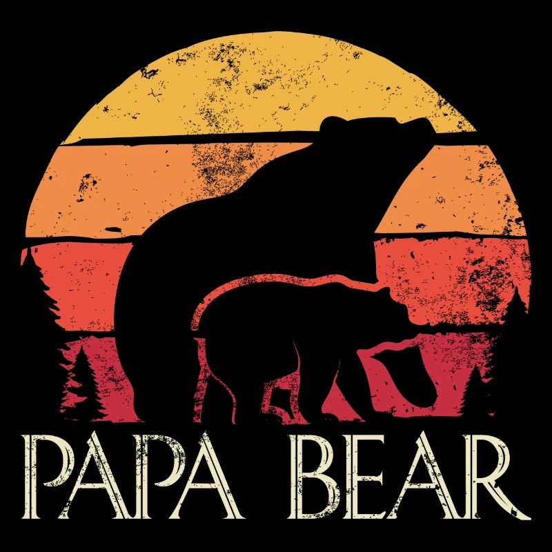 Papa Bear Sunset Logo