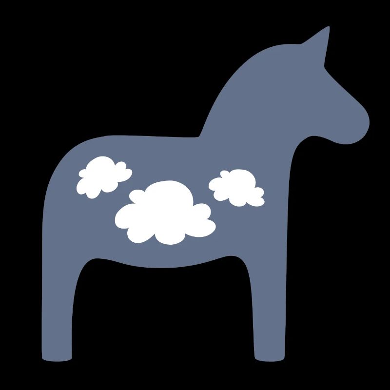 Dala Cheval Nuages Cheval De Noël Scandinave