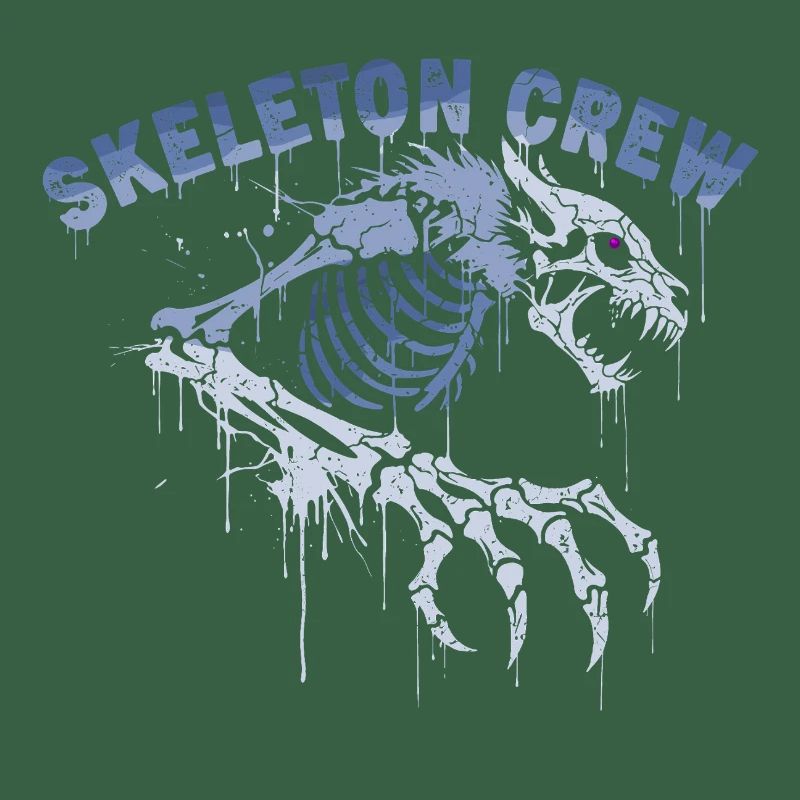 Skelett Werwolf Graffiti