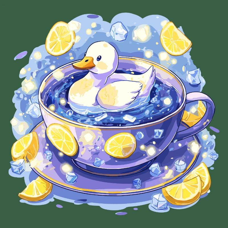 Lemon duck in a tea mug