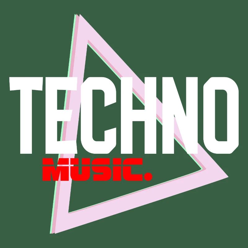 Techno Neon Triangle Pulse