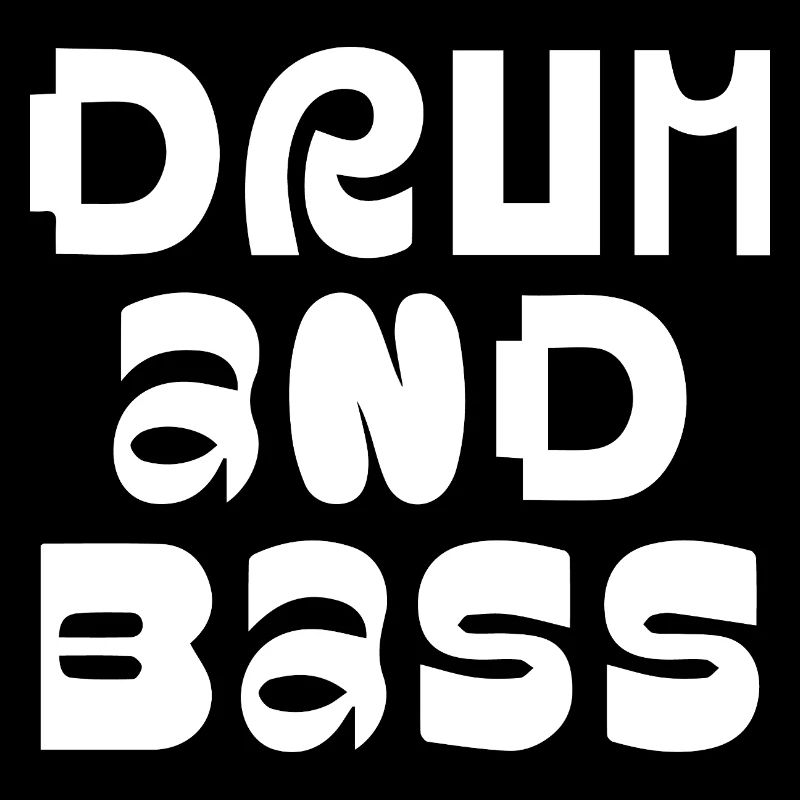 Drum and Bass Typographic Tee