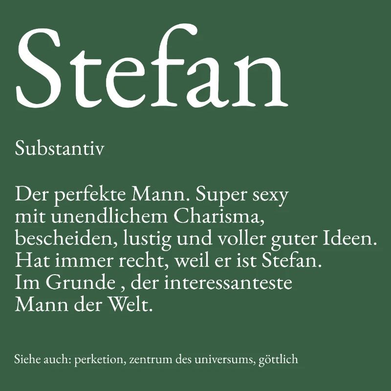 Explication du dictionnaire Stefan Prénom Stefan