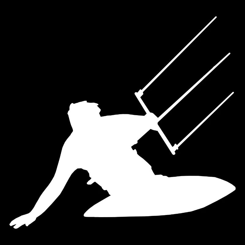 Kitesurfeur silhouette mer vagues aventure