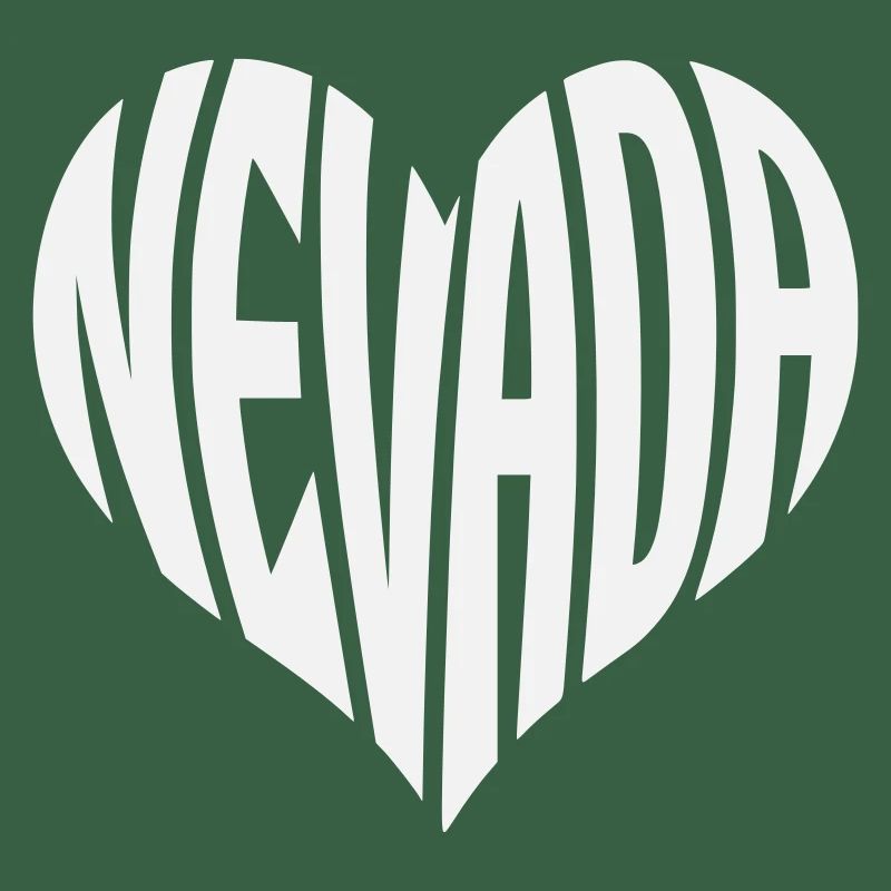 Typographie du cœur du Nevada