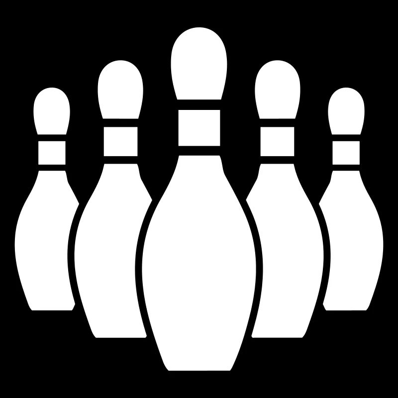 Silhouette des quilles de bowling