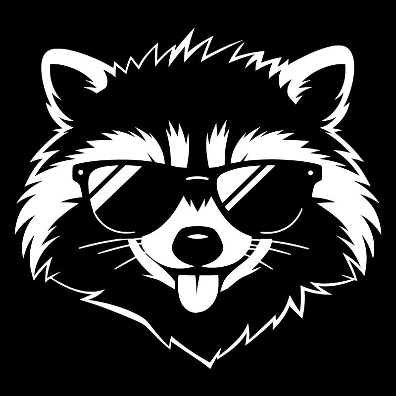 Waschbär mit Sonnenbrille – Bandit Vibes