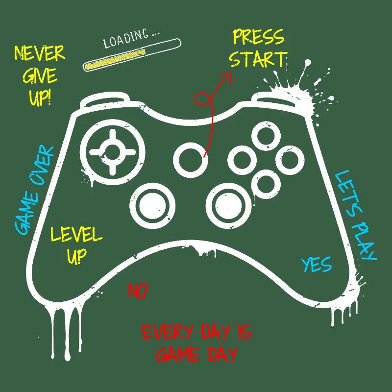 Gamer Controller Graffiti