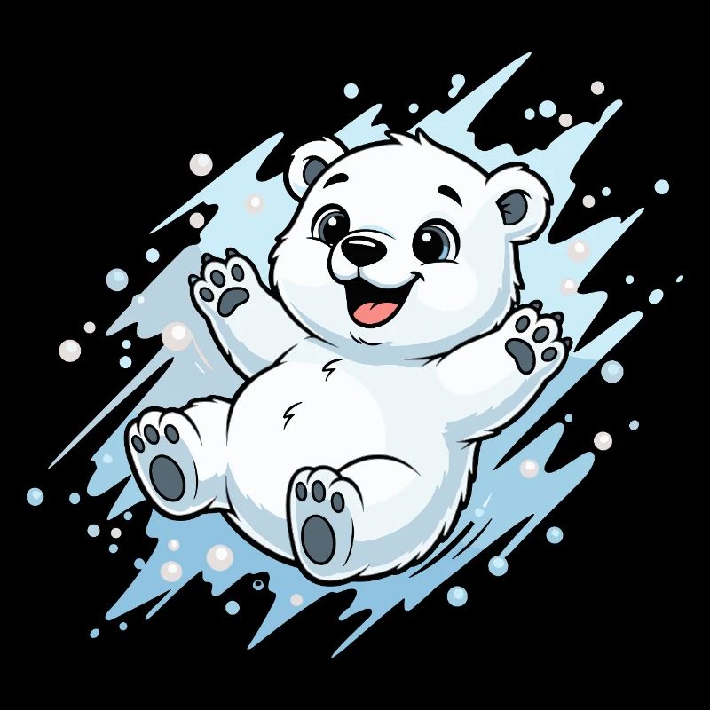 Joyeuse éclaboussure d’ours polaire