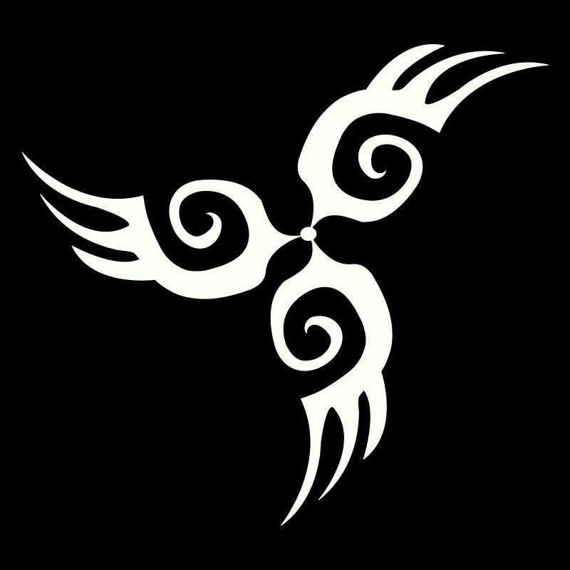 Tatouage de silhouette d’aile tribale