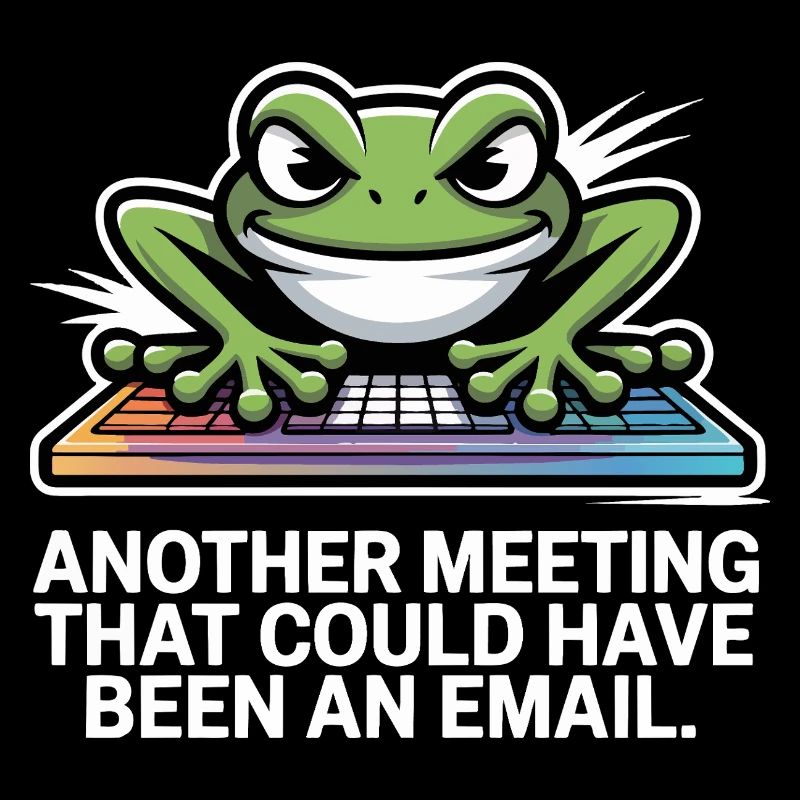 Frog Keyboard Meme – Meeting Instead of Email