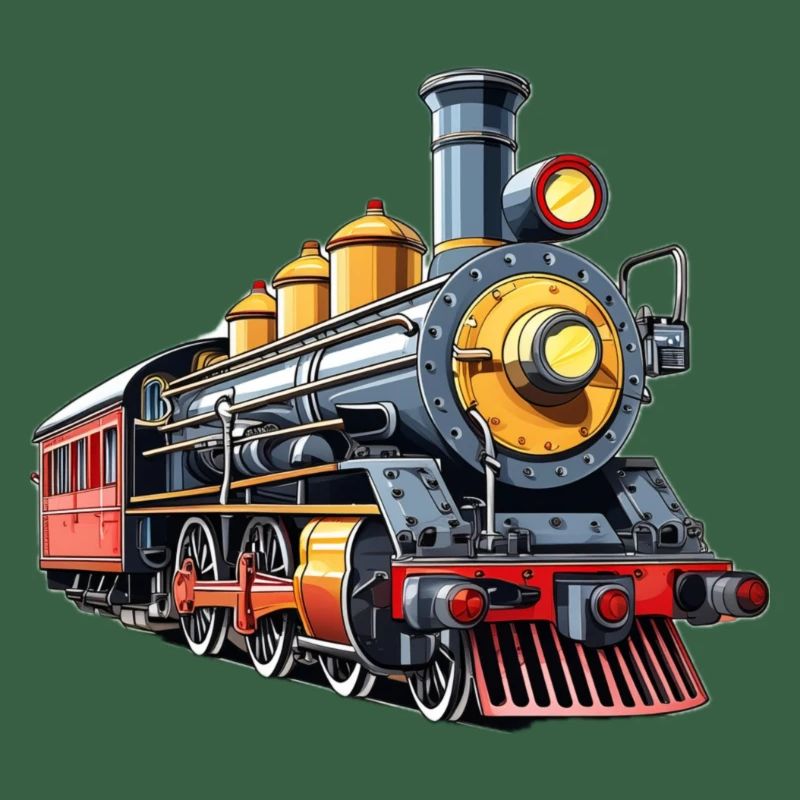 Dampfzug Cartoon Nostalgie