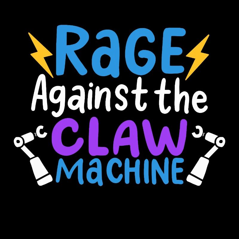 Art d’arcade de la rage drôle contre la machine à griffes