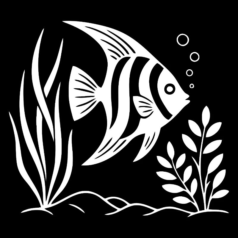 Underwater Fish Illustration for Apparel
