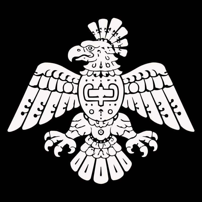 Motif totem d’aigle aztèque