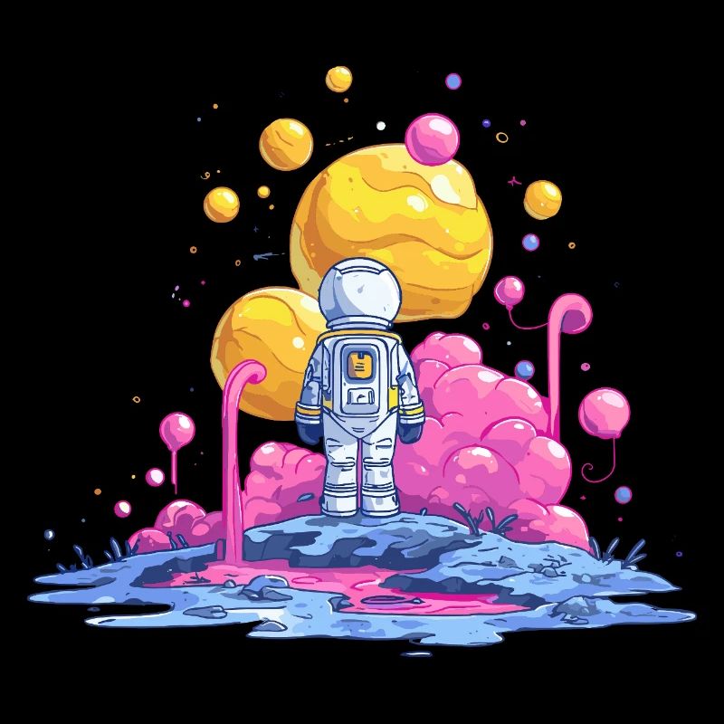 Astronaut auf Farbplanet