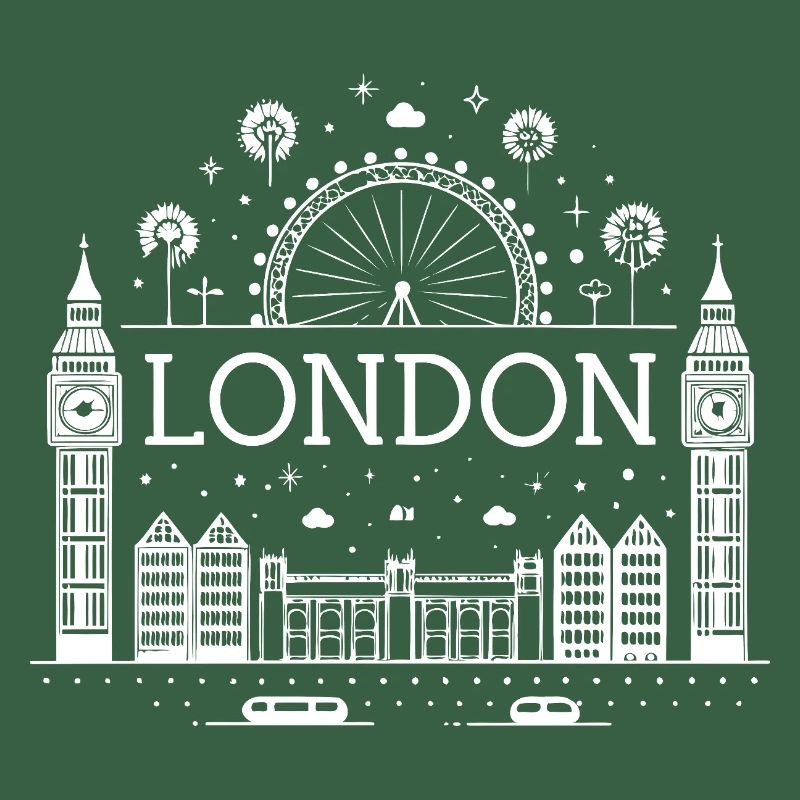 Londres Éclat Skyline et Roue Ferris