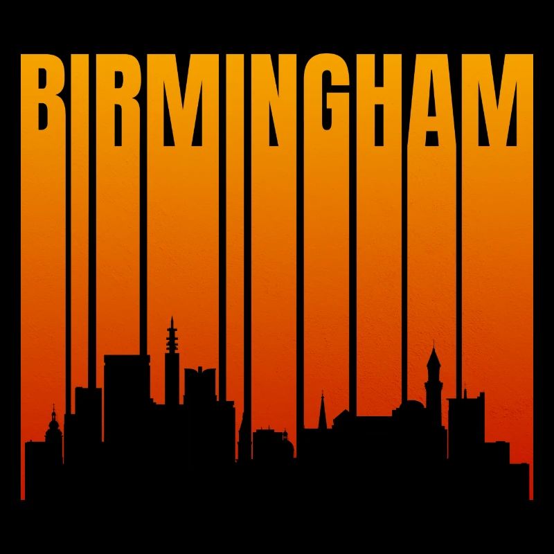 Rayures néon de la Skyline de Birmingham