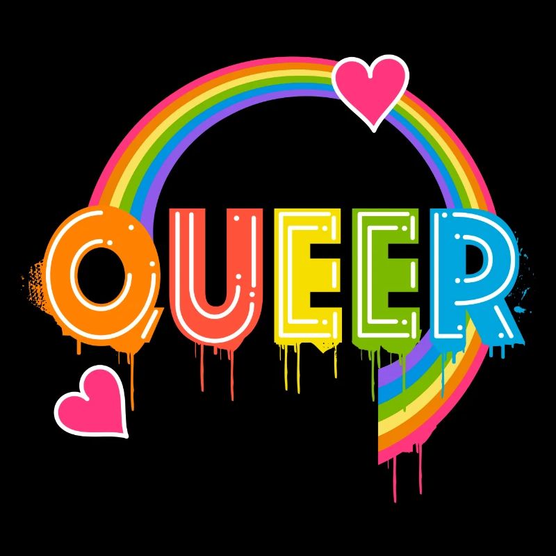 Queer Typografie Pride-Monat Gleiche Rechte LGBTQ