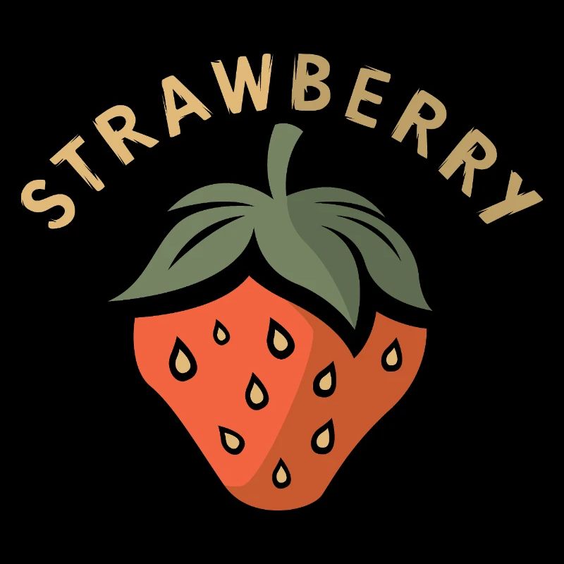 Strawberry Logo Symbol - Früchte im Comic Stil
