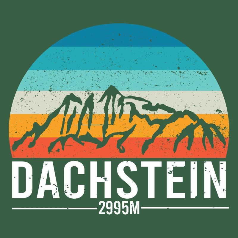 Dachstein Ramsau Austria Retro Sunset