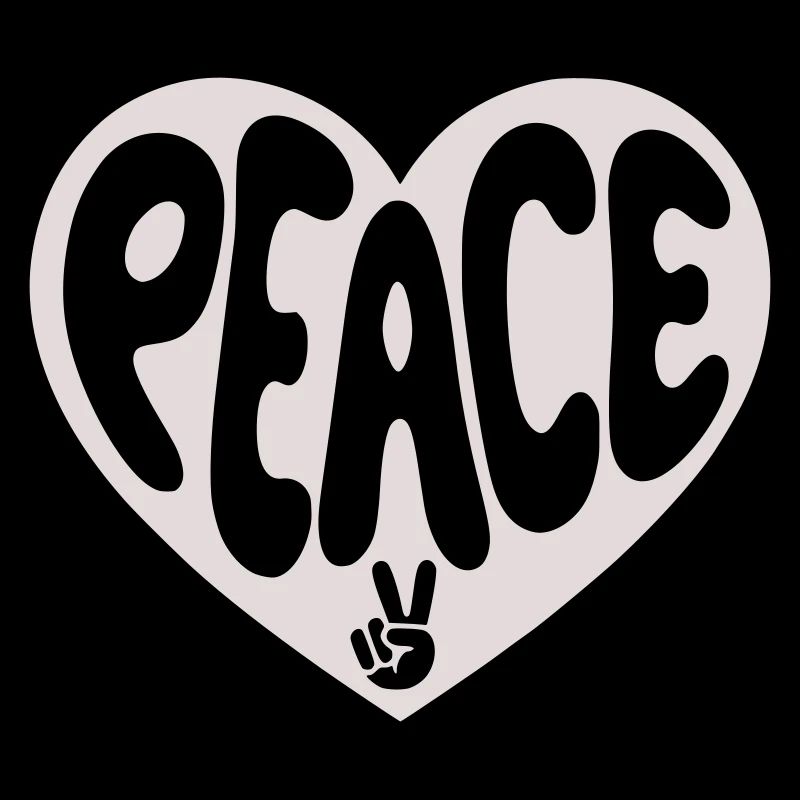 Peace Heart Peace Graphic