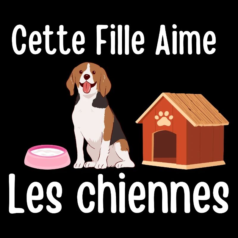 Dieses Mädchen liebt Hunde