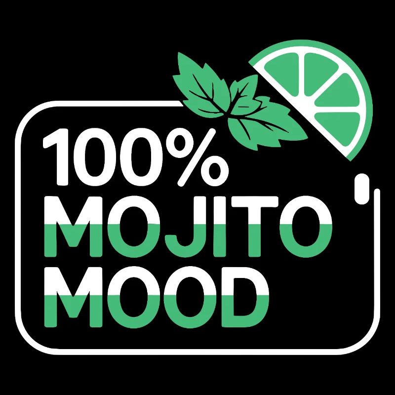 100 % Mojito Mood Summer Cocktail Party Lime Mint
