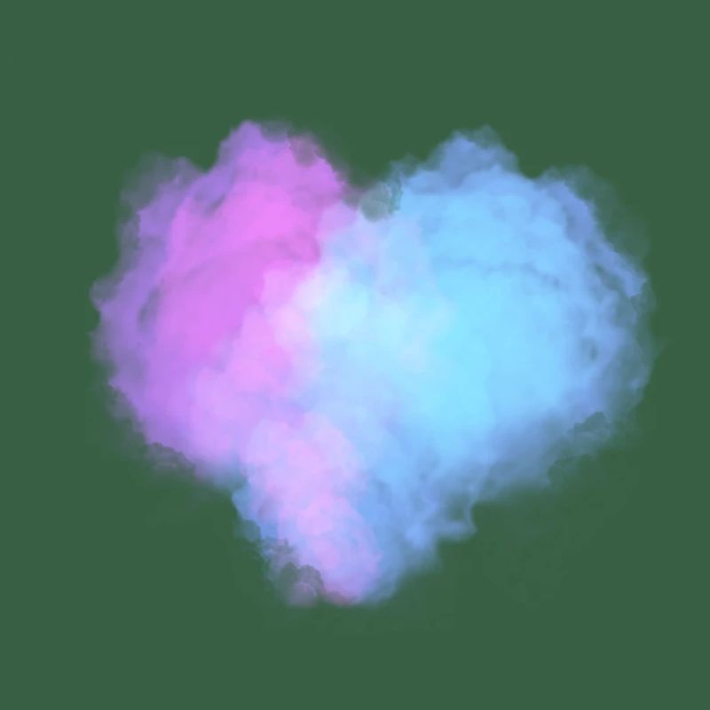 Heart shaped clouds