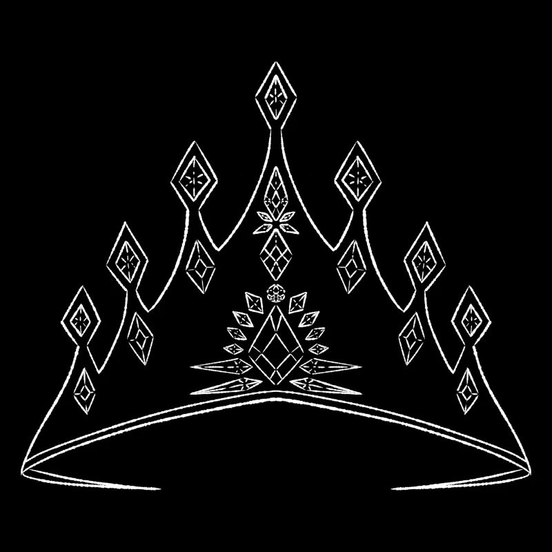 Elegant crown with geometric pattern