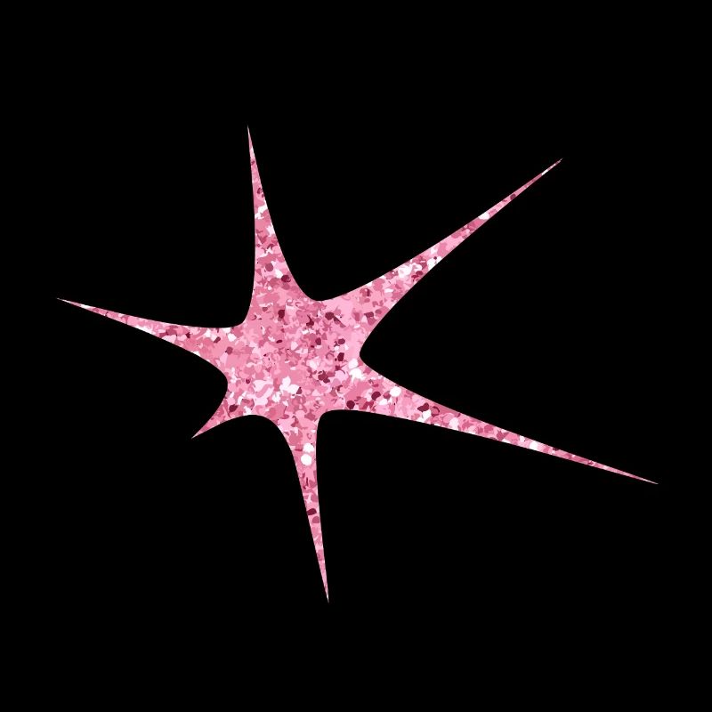 Pink Glitter Starburst Sparkle