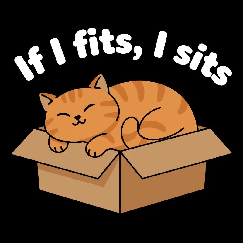 Chat ronronnant dans un mème en carton