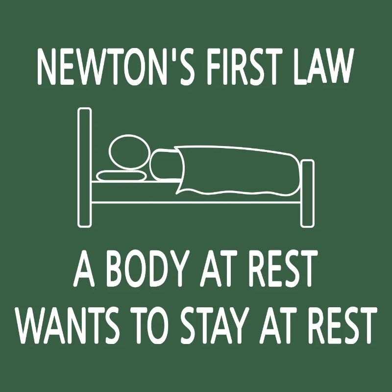 Newton's First Law Bed Rest Graphic