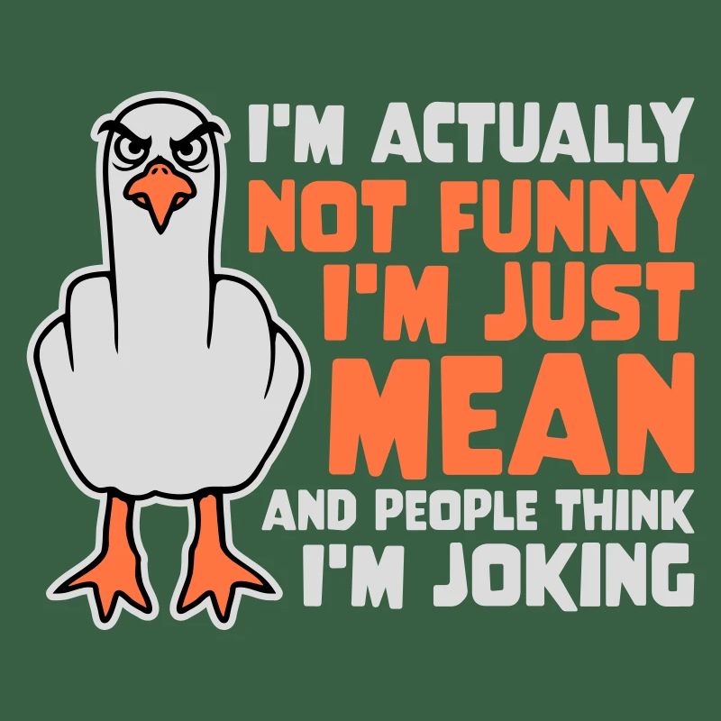 Seagull Middle Finger Not Funny Mean People Think Joke