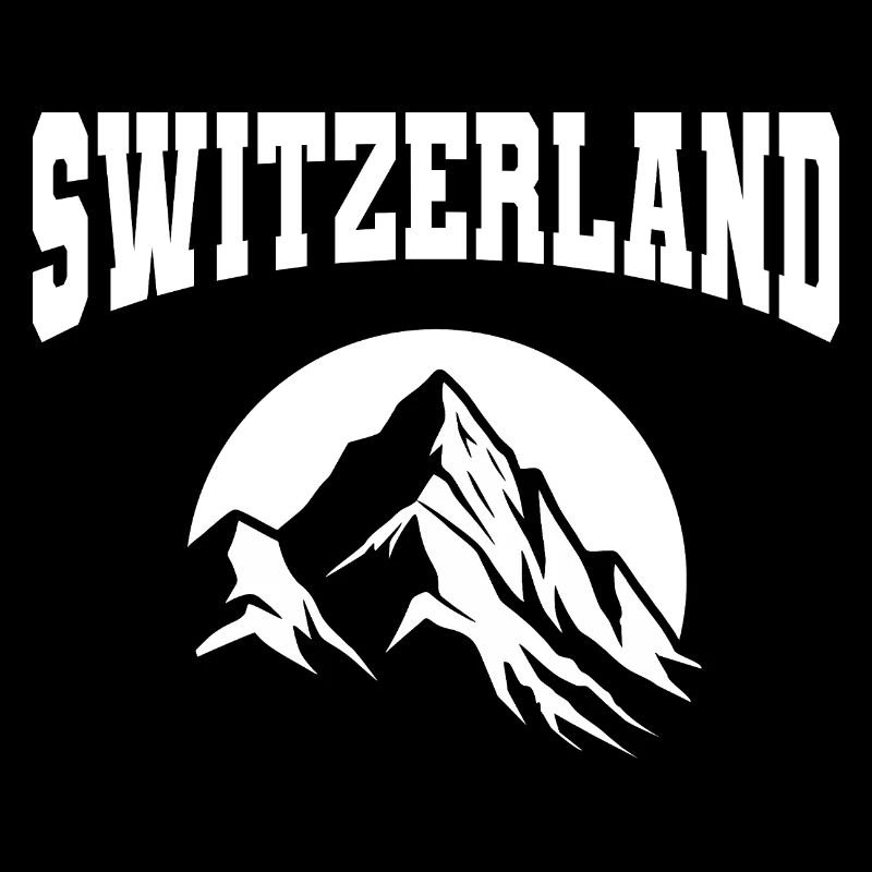 Schweizer Berggipfel | Weiß Monochrom