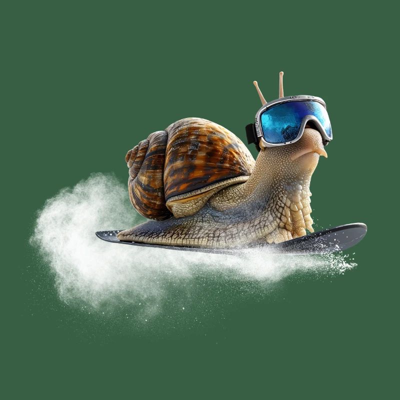 Plus cool que le reste, l’escargot de snowboard.
