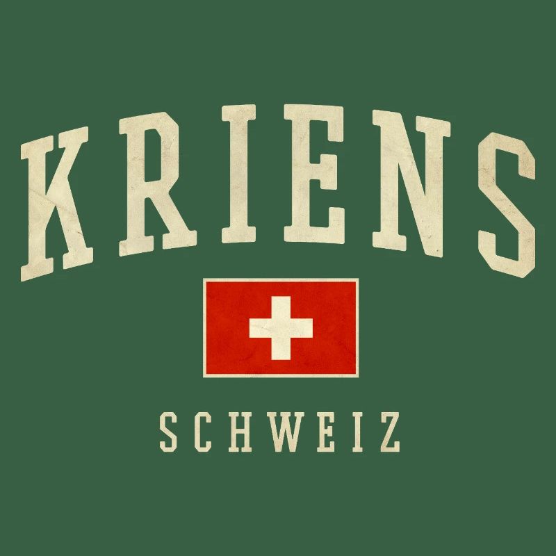 Kriens Suisse design avec drapeau