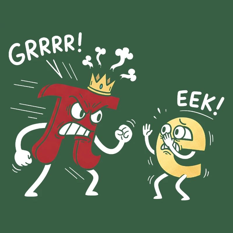 Mathematik Konstanten Pi bedroht e Comic