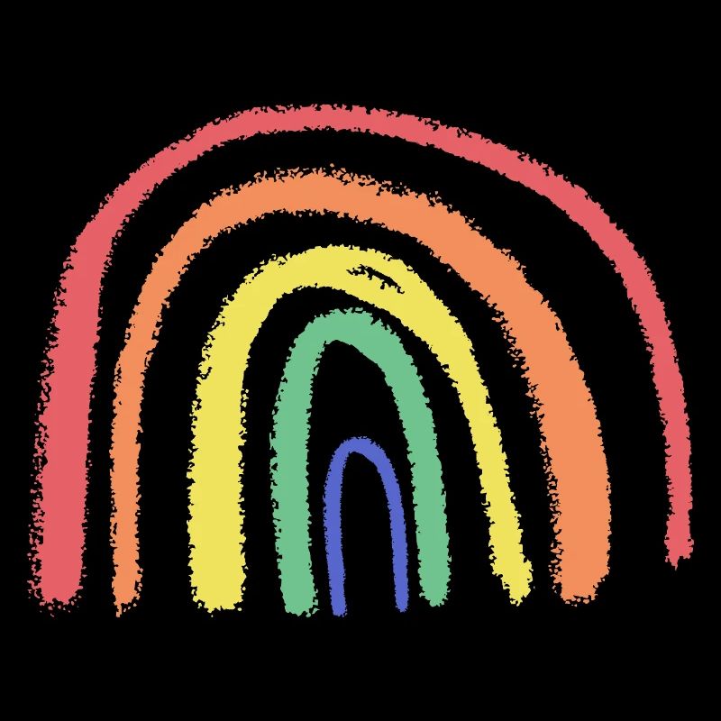 Skurriler Regenbogen-Pinselbogen