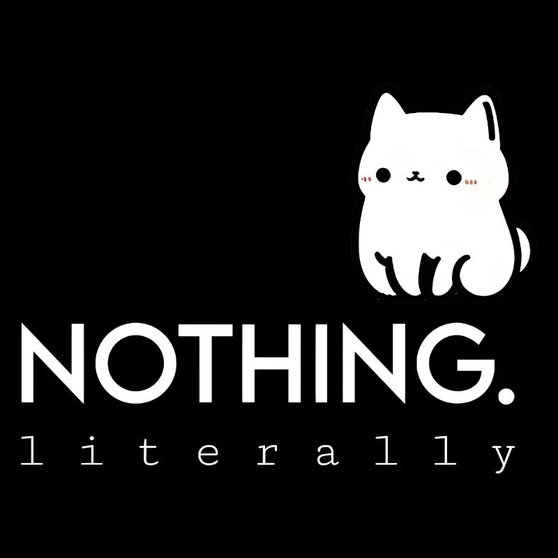 Kawaii Weiße Katze Nothing