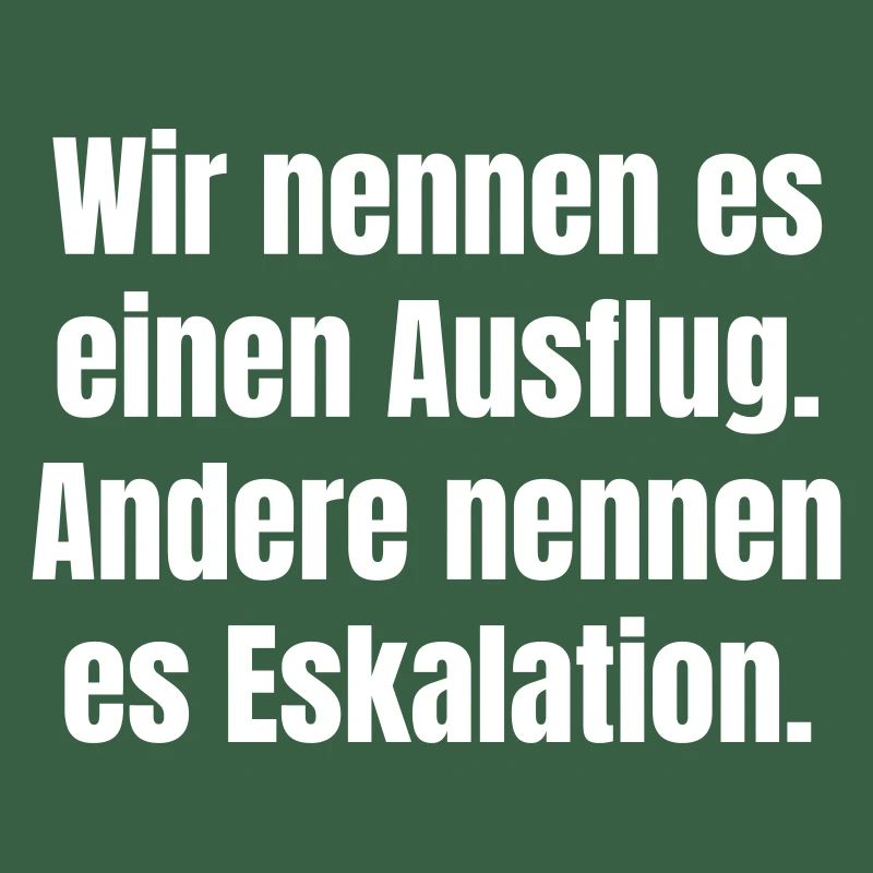 Ausflug oder Eskalation Typografie