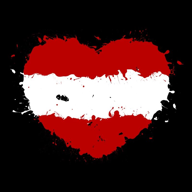Heart red white red Austria